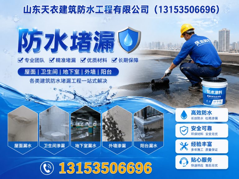 烟台高新技术产业开发区防水堵漏展示图